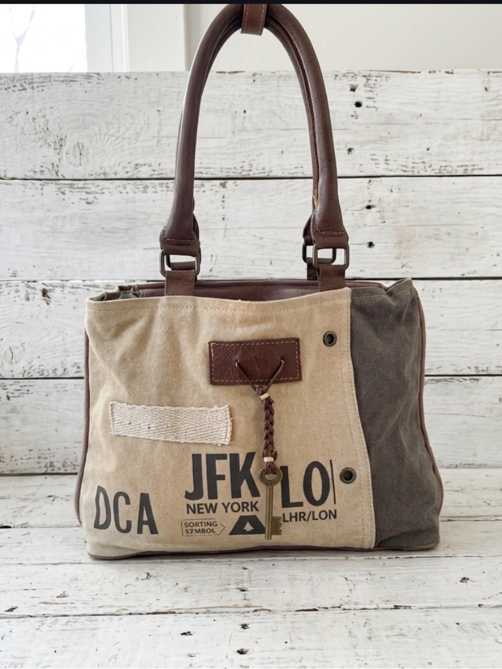 Myra JFK Airport Code Canvas Tote